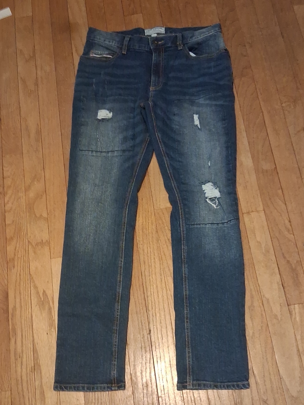 sun + stone jeans slim fit straight leg mens 32x32 macey's